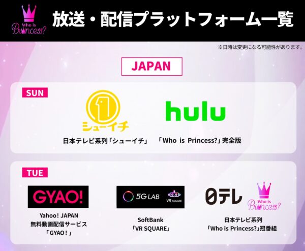 フーイズプリンセスの視聴方法！見逃し配信で無料で見れる？