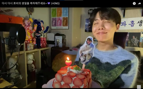 BTS J-HOPE(ホソク)誕生日にVライブ!ケーキ落とす?