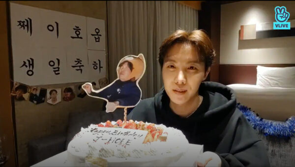 BTS J-HOPE(ホソク)誕生日にVライブ!ケーキ落とす?
